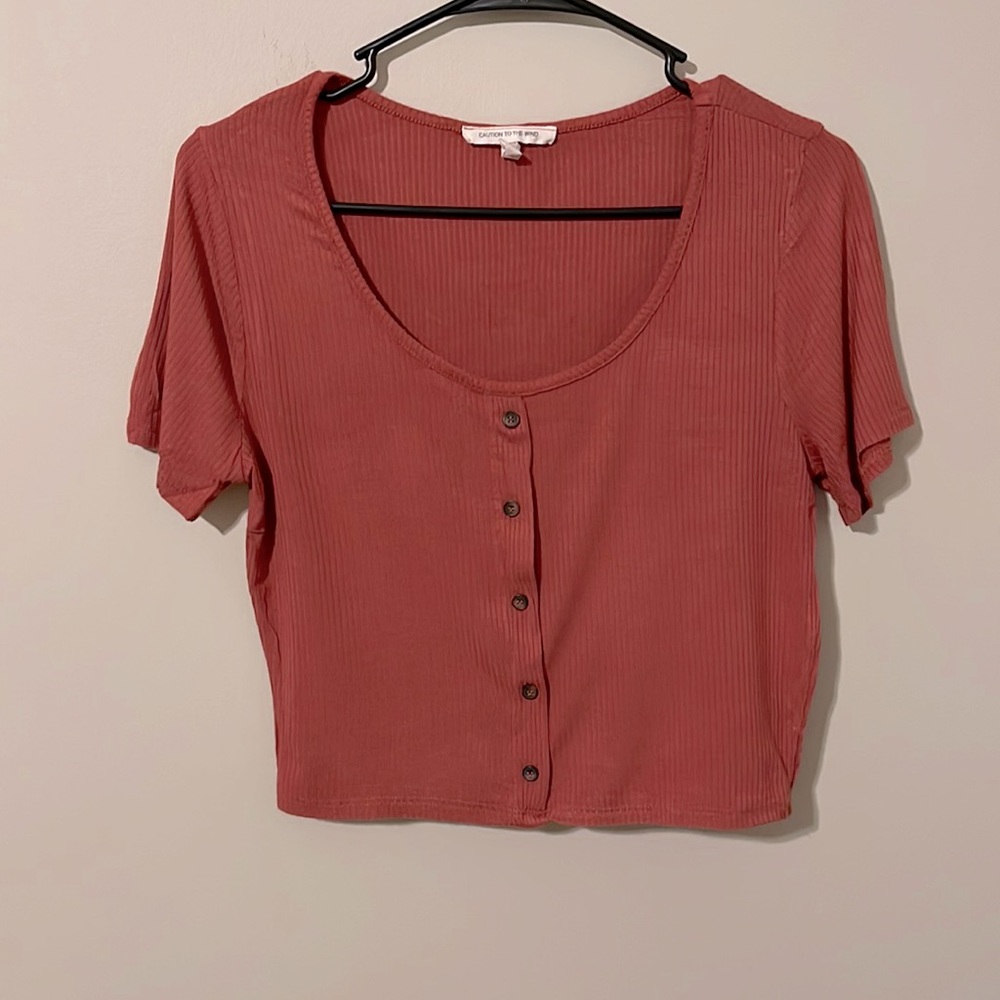 Rusty orange crop top